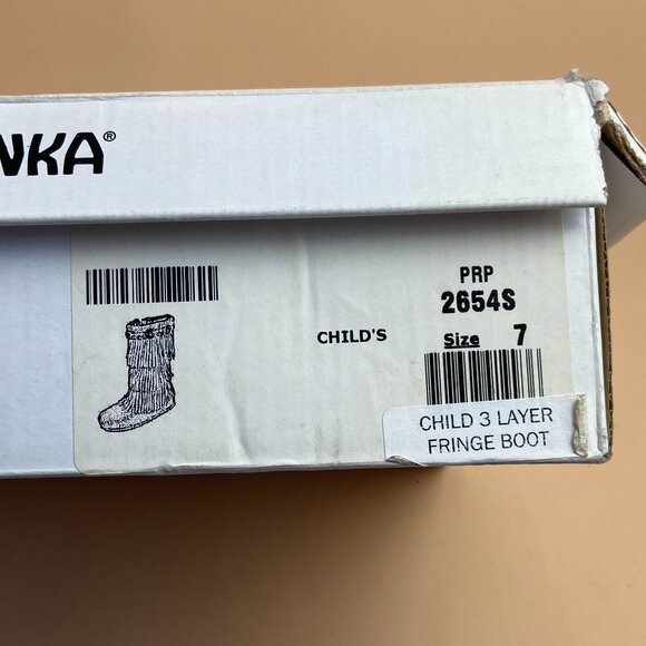 Minnetonka Toddler 3 Layer Fringe Boots Purple - Size 7 NEW - Picture 7 of 8
